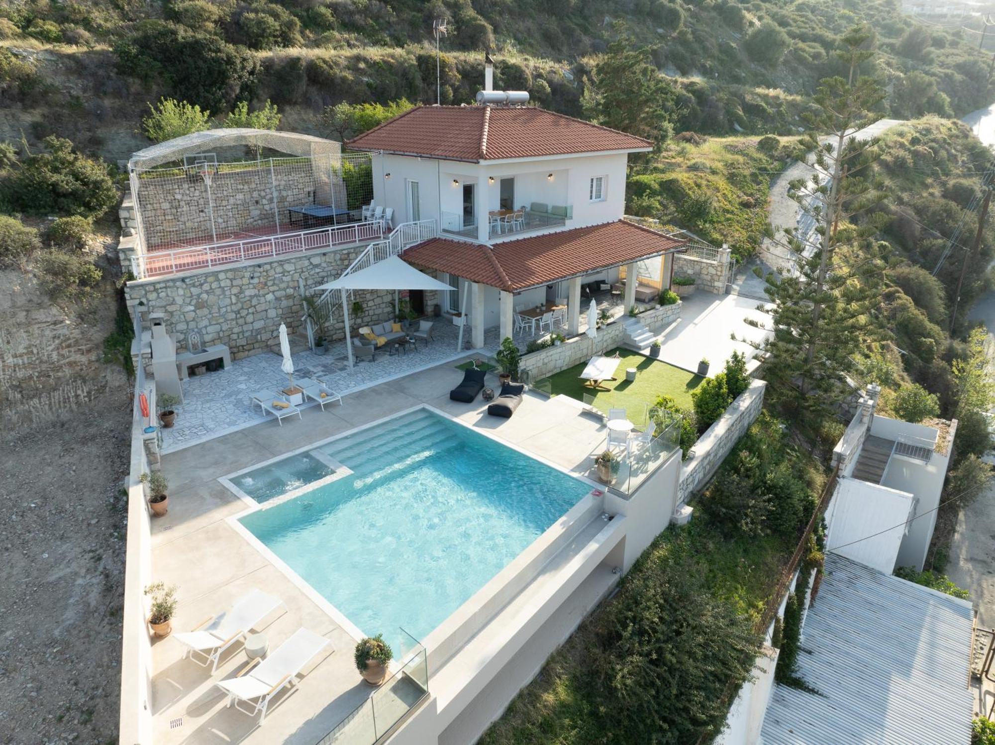Amazing View Villa Aliki with infinity pool Ligaria  Zewnętrze zdjęcie