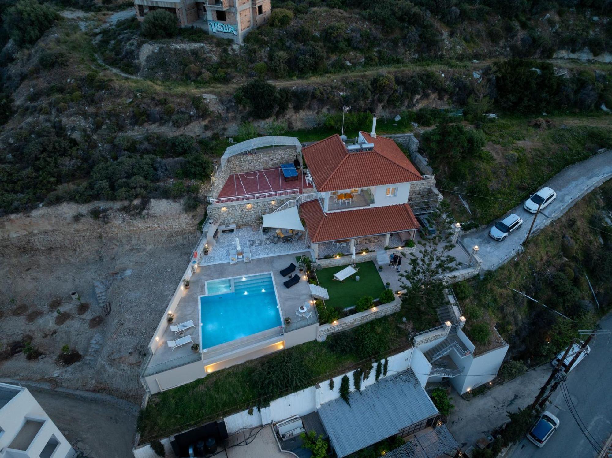 Amazing View Villa Aliki with infinity pool Ligaria  Zewnętrze zdjęcie